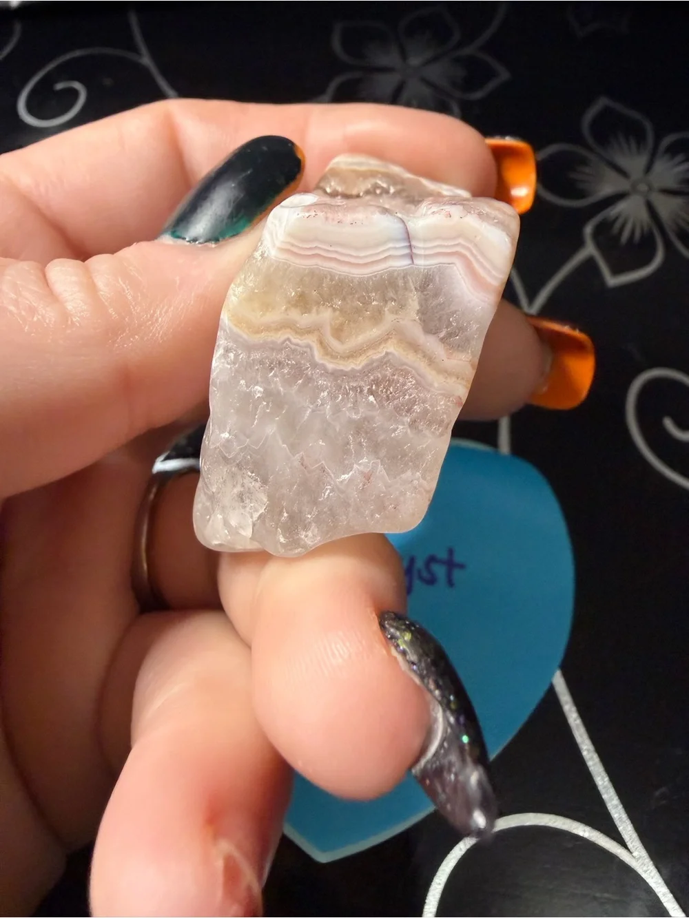 Pink amethyst agate RARE FIND NWT